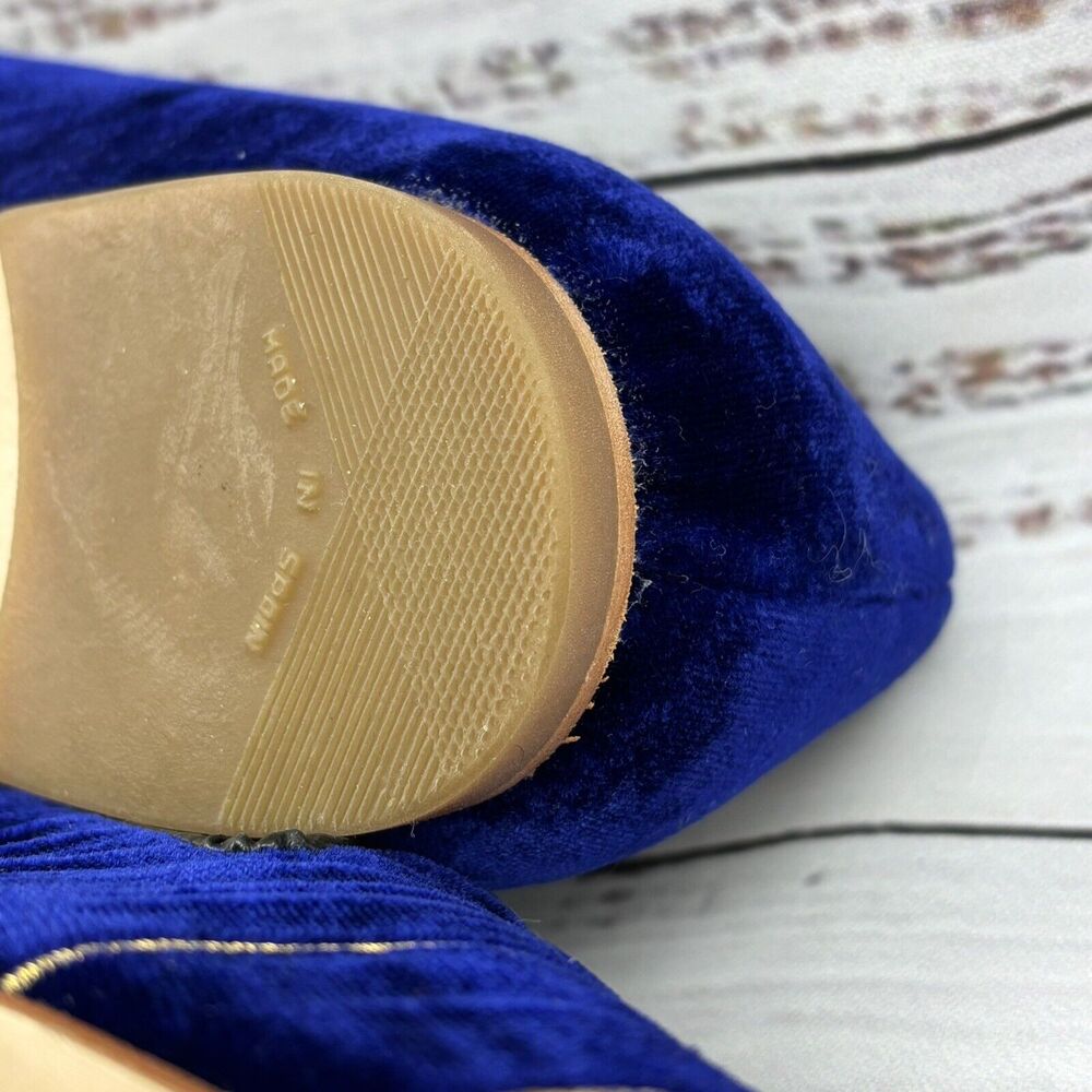Geppettos Blue Velvet Dog Embroidered Slip On Shoes Flats Spain 35 EU 4.5 US‎ - Picture 12 of 12